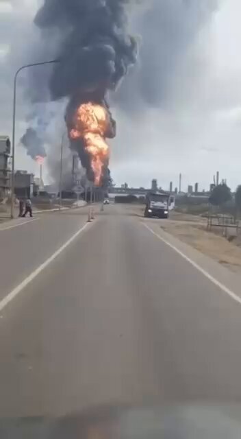 <strong>حريق في مشروع نفطي فنزويلي</strong>