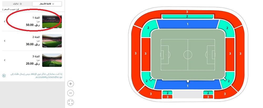<strong>على سبيل المثال، إذا اخترت الفئة الأولى كما هو مبين ف الصورة ستظهر لك الصورة التالية</strong>