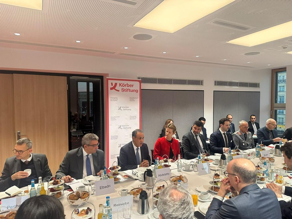 <strong>وزير الخارجية يشارك في جلسة حوارية بمؤسسة Korber Stiftung</strong>