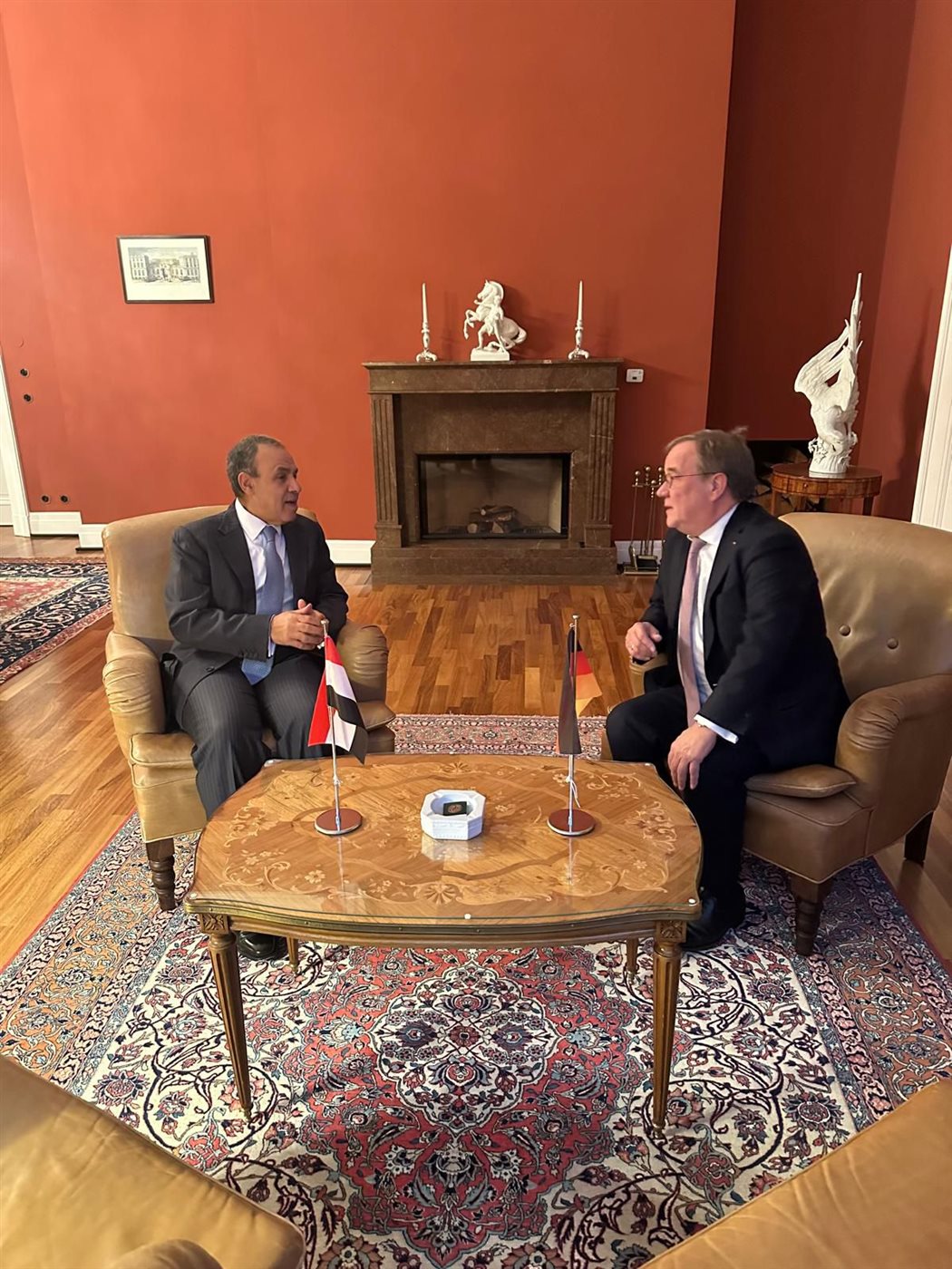 <strong>وزير الخارجية يلتقي رئيس لجنة العلاقات الخارجية بالبرلمان الألماني</strong>