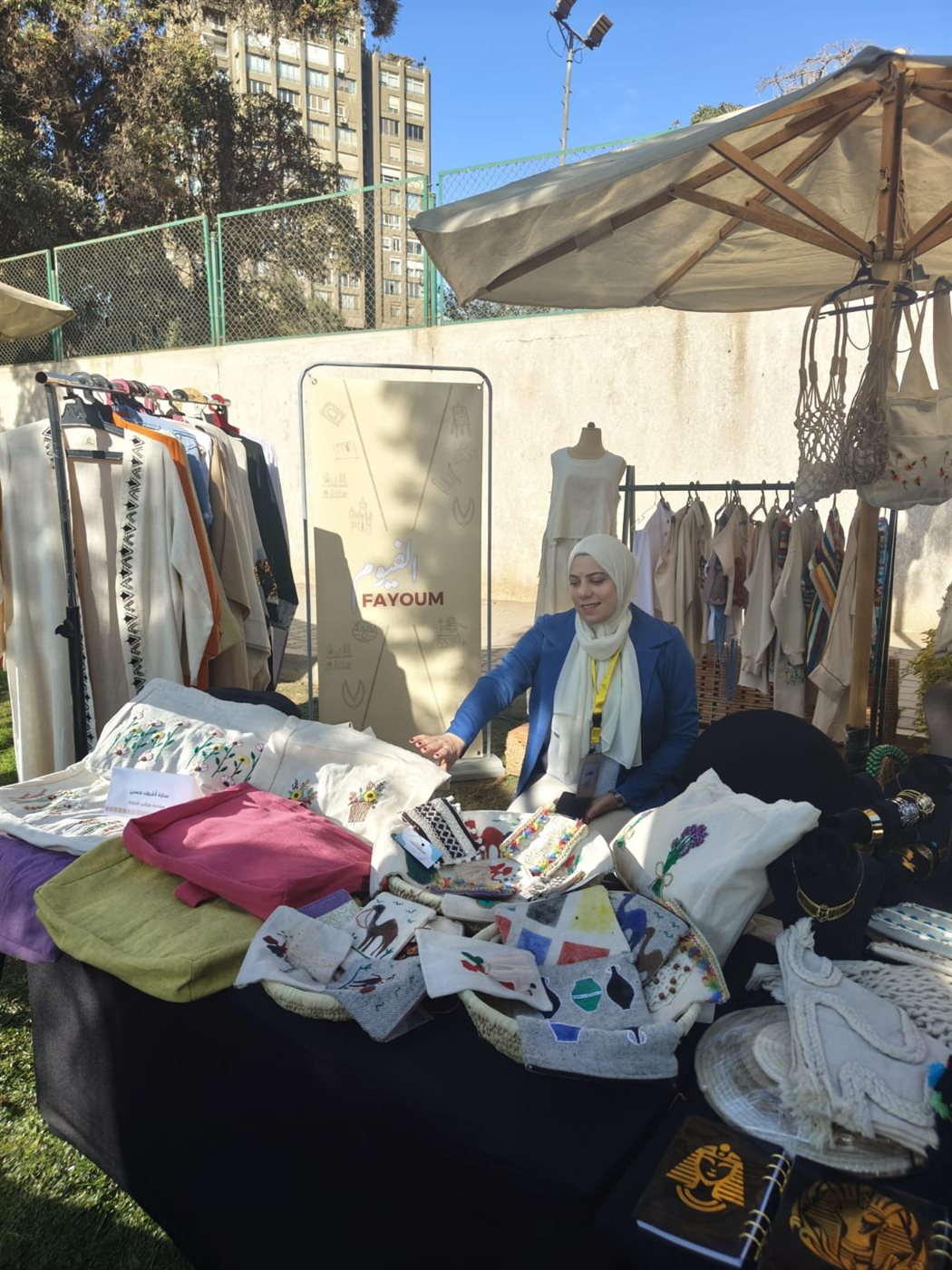 مشاركة أيادى مصر بالفيوم في معرض وزارة الخارجية للحرف اليدوية والتراثية