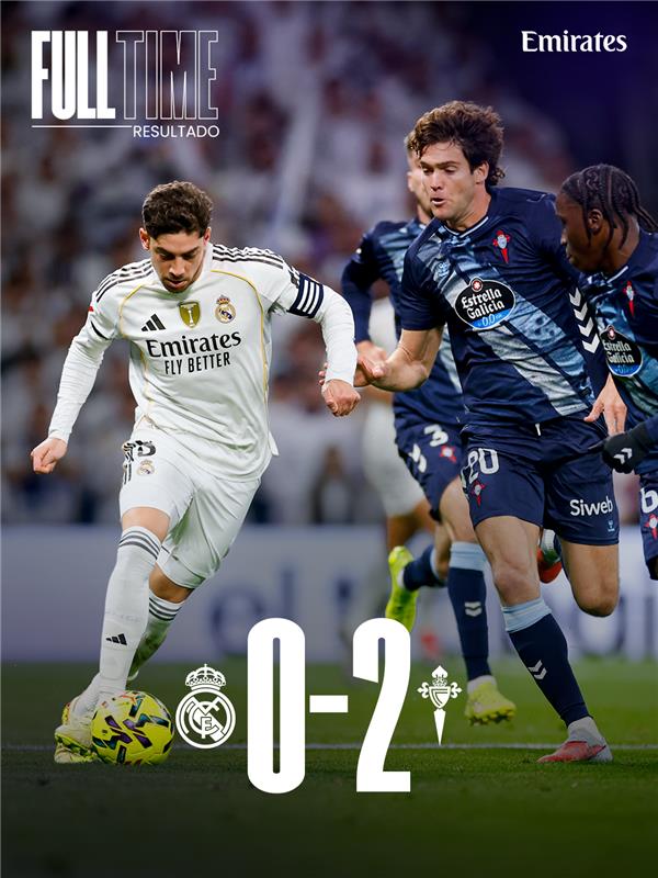 &nbsp;نتيجة وأهداف وملخص مباراة ريال مدريد وسيلتا فيجو