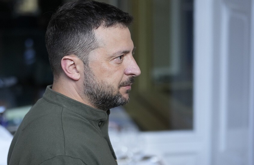 <strong>الرئيس الأوكراني فلاديمير زيلينسكي</strong>