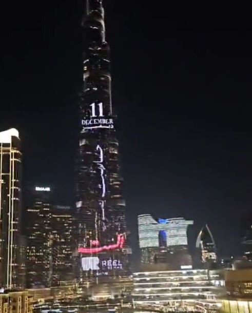 إعلان فيلم الست على برج خليفة