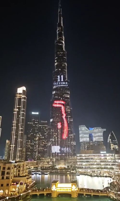 إعلان فيلم الست على برج خليفة