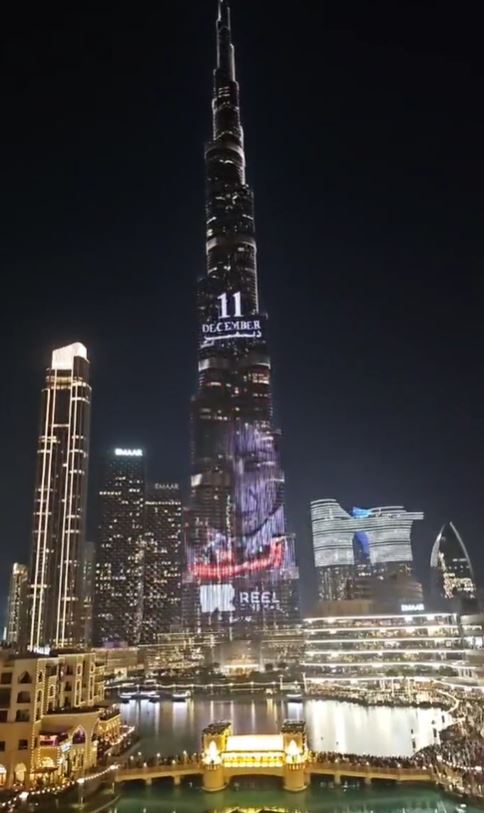إعلان فيلم الست على برج خليفة