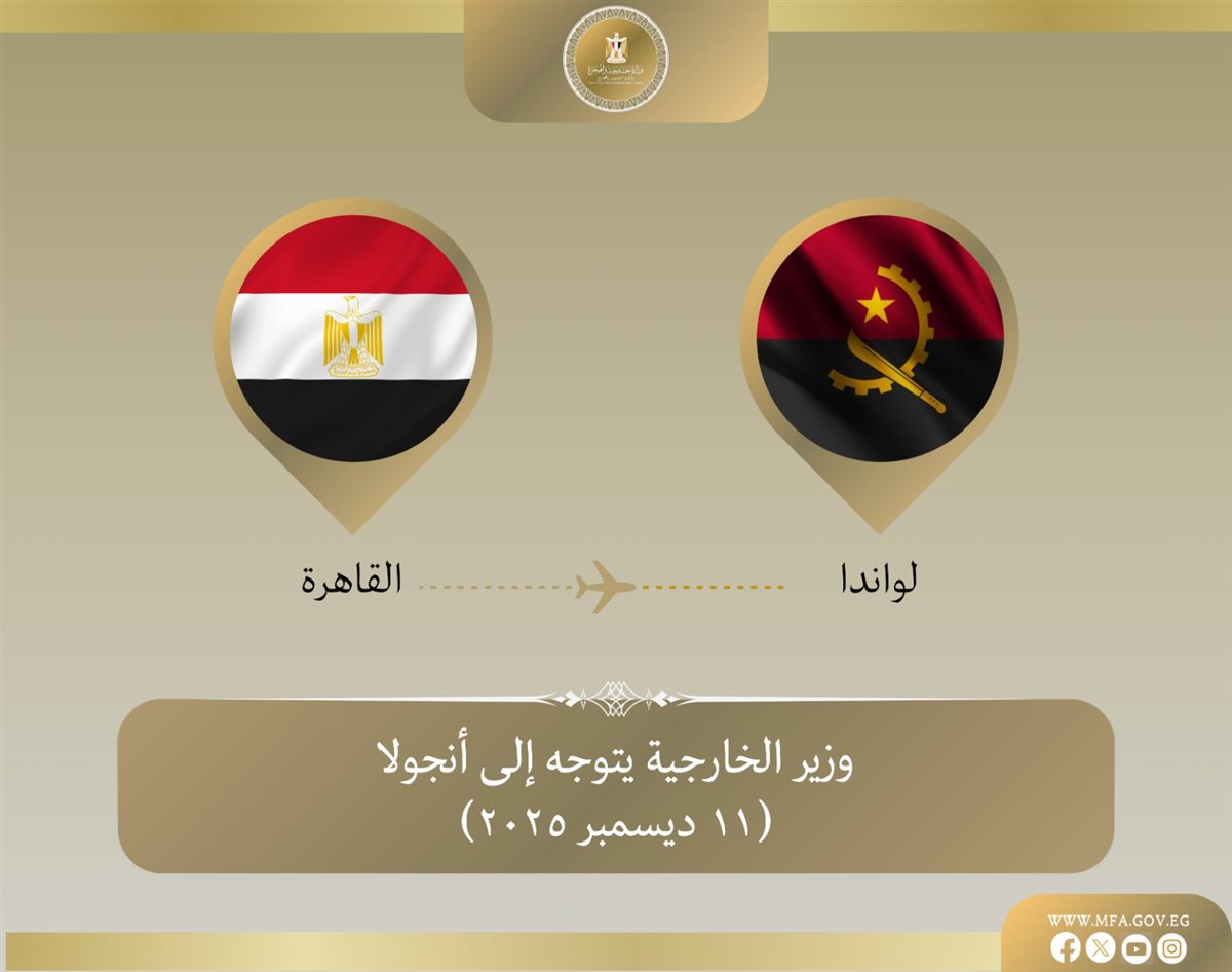 <strong>وزير الخارجية يتوجه إلى أنجولا لعقد أعمال اللجنة المشتركة بين البلدين</strong>