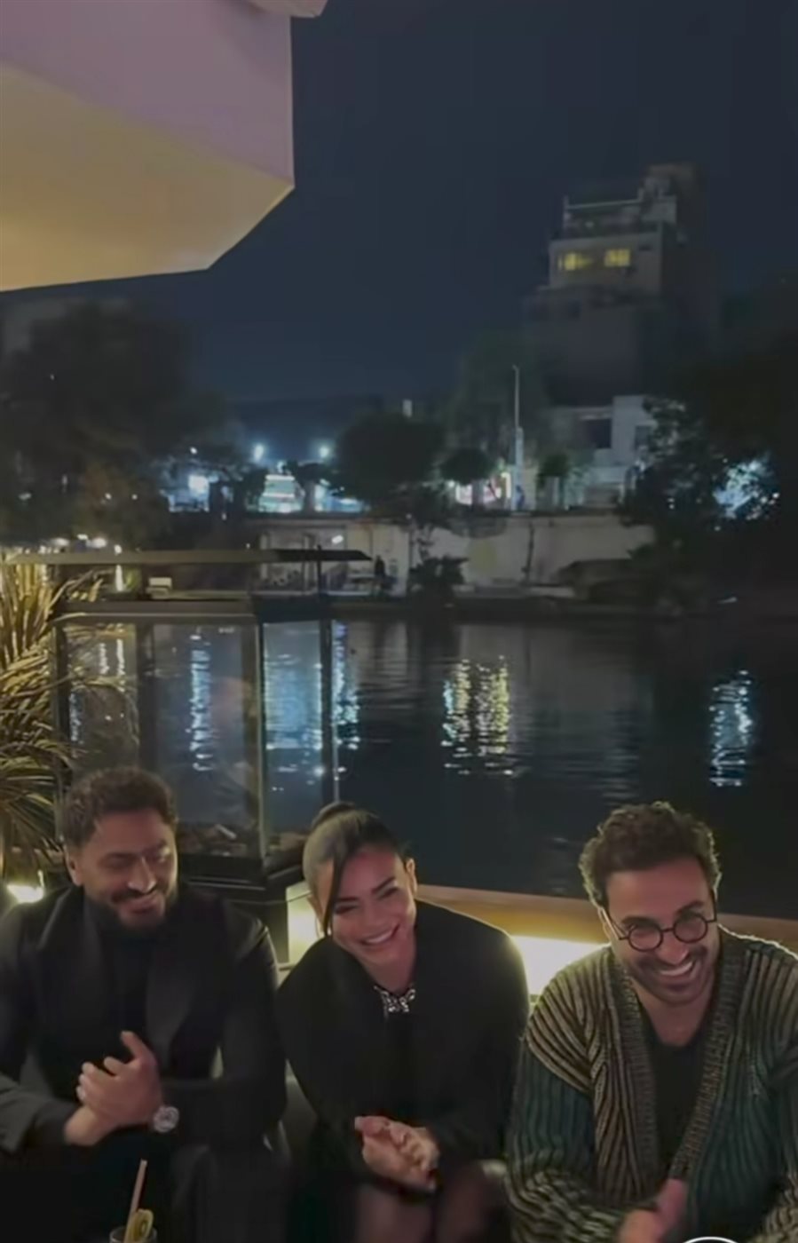 أحدث ظهور لـ تامر حسني بعد أزمته الصحية