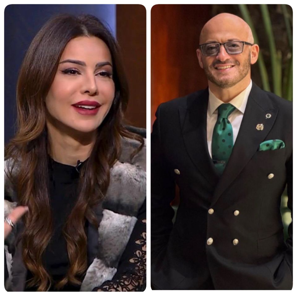 الفنانة فريال يوسف والمحامي شريف حافظ