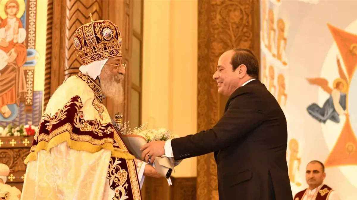 الرئيس السيسي والبابا تواضروس