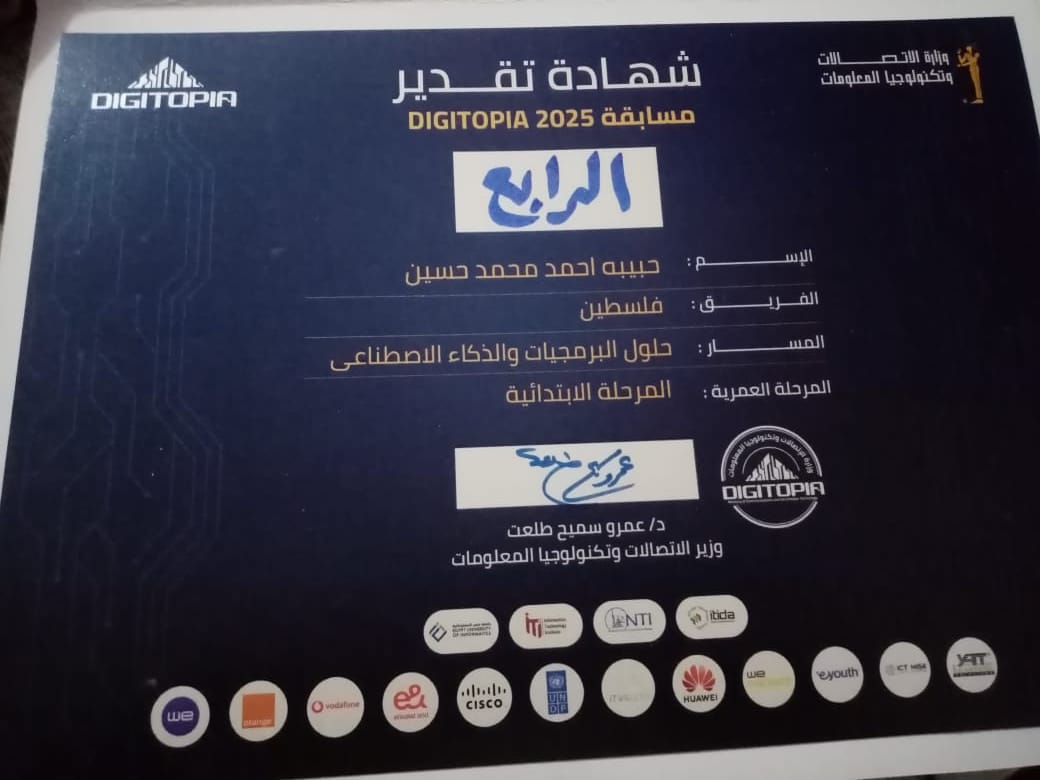 مدير تعليم الفيوم يكرم طلاب الفائزين بالمركز الرابع على مستوى الجمهورية في مسابقة DiGitopia