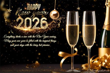 بطاقات تهنئة بالعام الجديد 2026