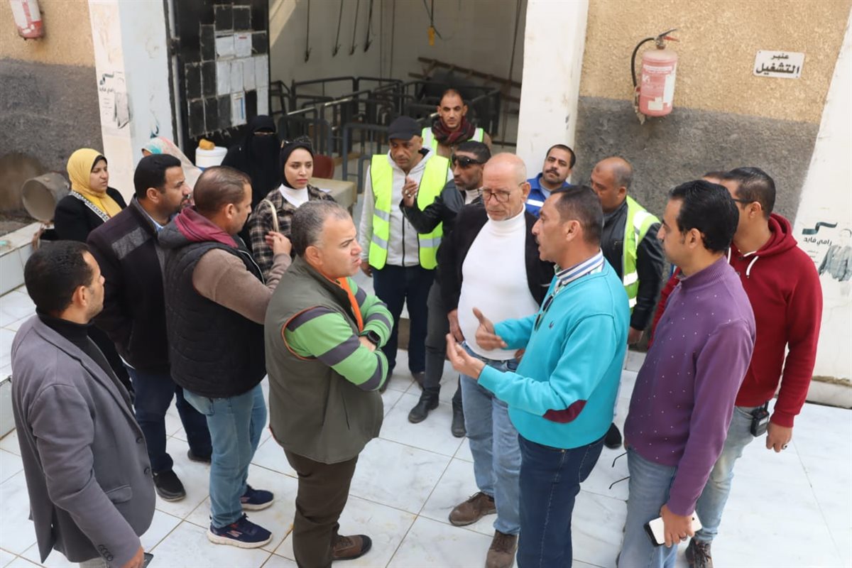 رئيس مياه الفيوم يتفقد محطات الصرف الصحي بأبشواي ويوسف الصديق