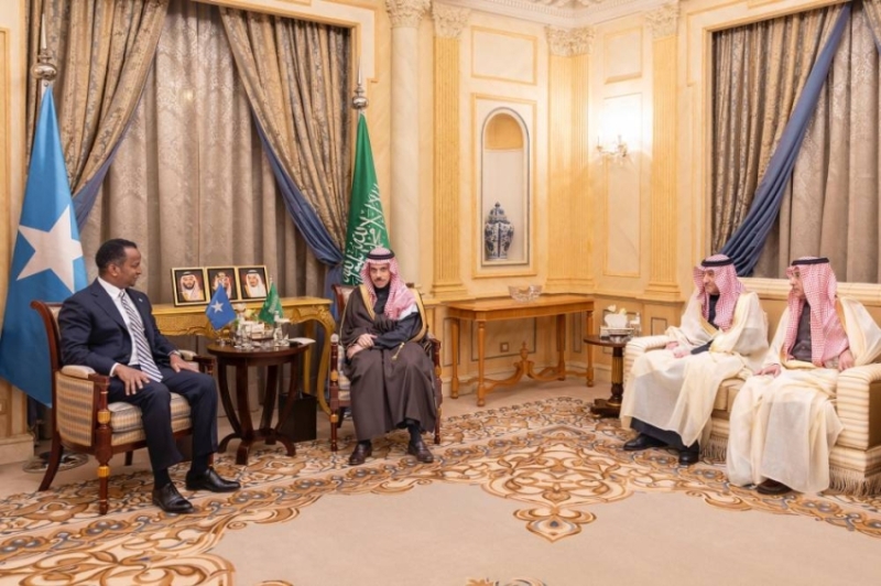 الأمير السعودي فيصل بن فرحان بن عبد الله ووزير الشؤون الخارجية والتعاون الدولي الصومالي عبد السلام عبدي علي