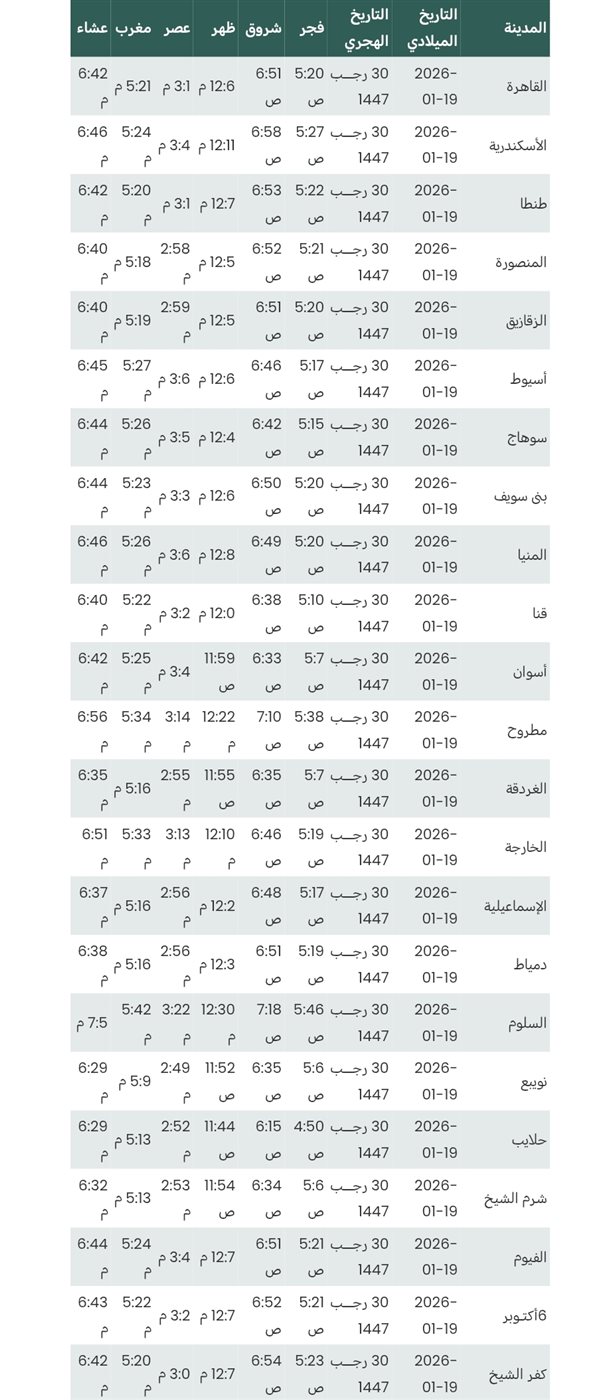 مواقيت الصلاة&nbsp;
