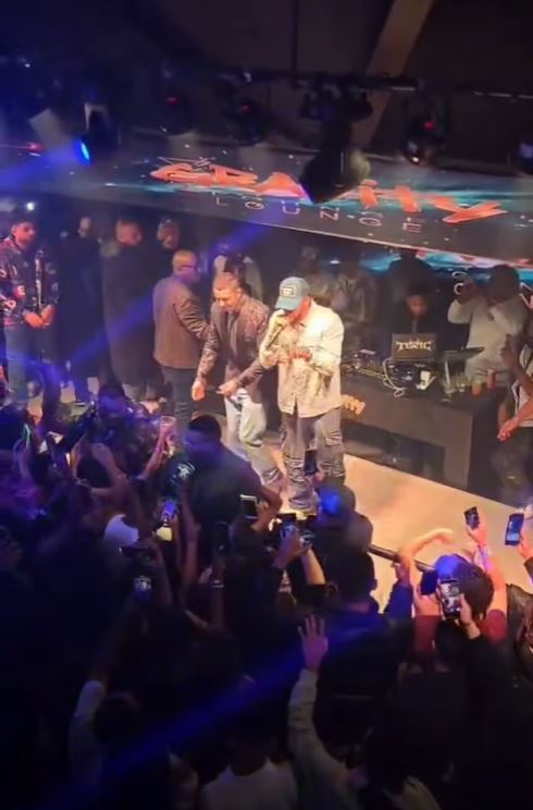 أحمد الفيشاوي مع مطرب الراب السوداني الأمريكي ليل فريني