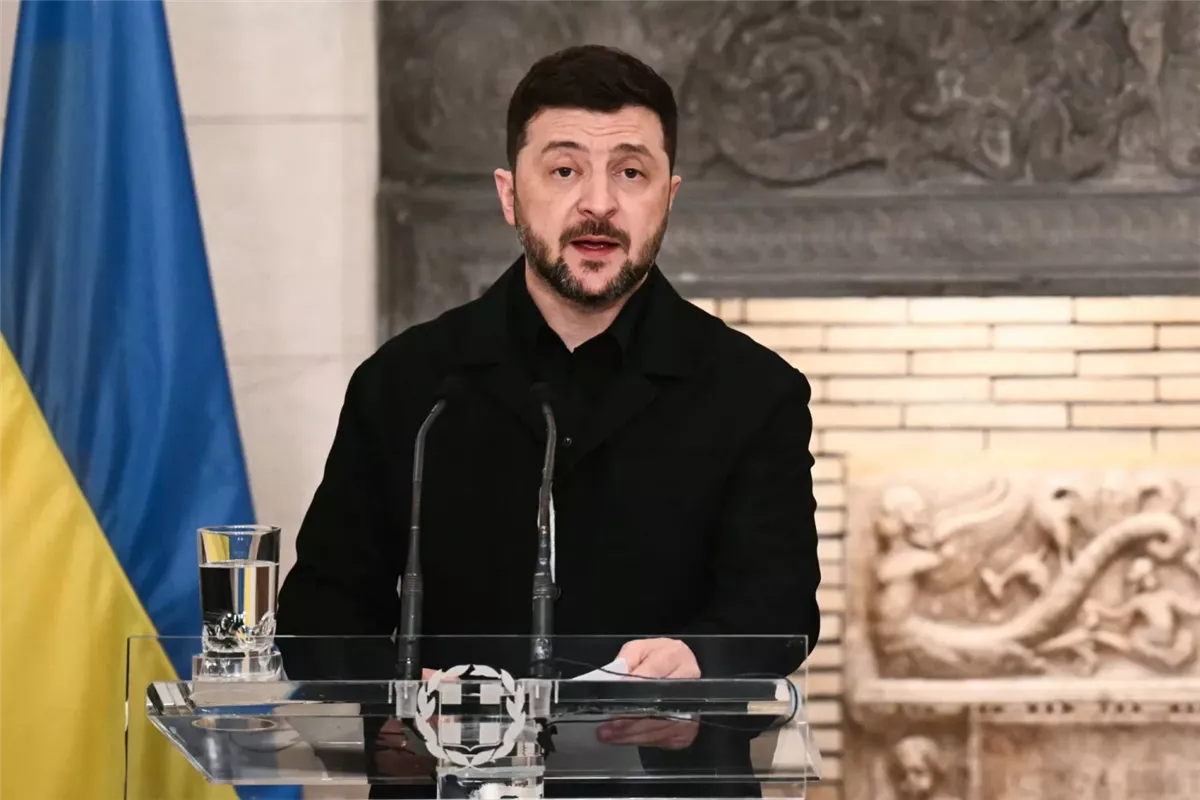 <strong>الرئيس الأوكراني فولوديمير زيلينسكي</strong>
