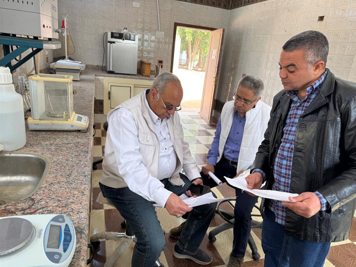 جانب من المتابعة لأعمال المحطات البحثية