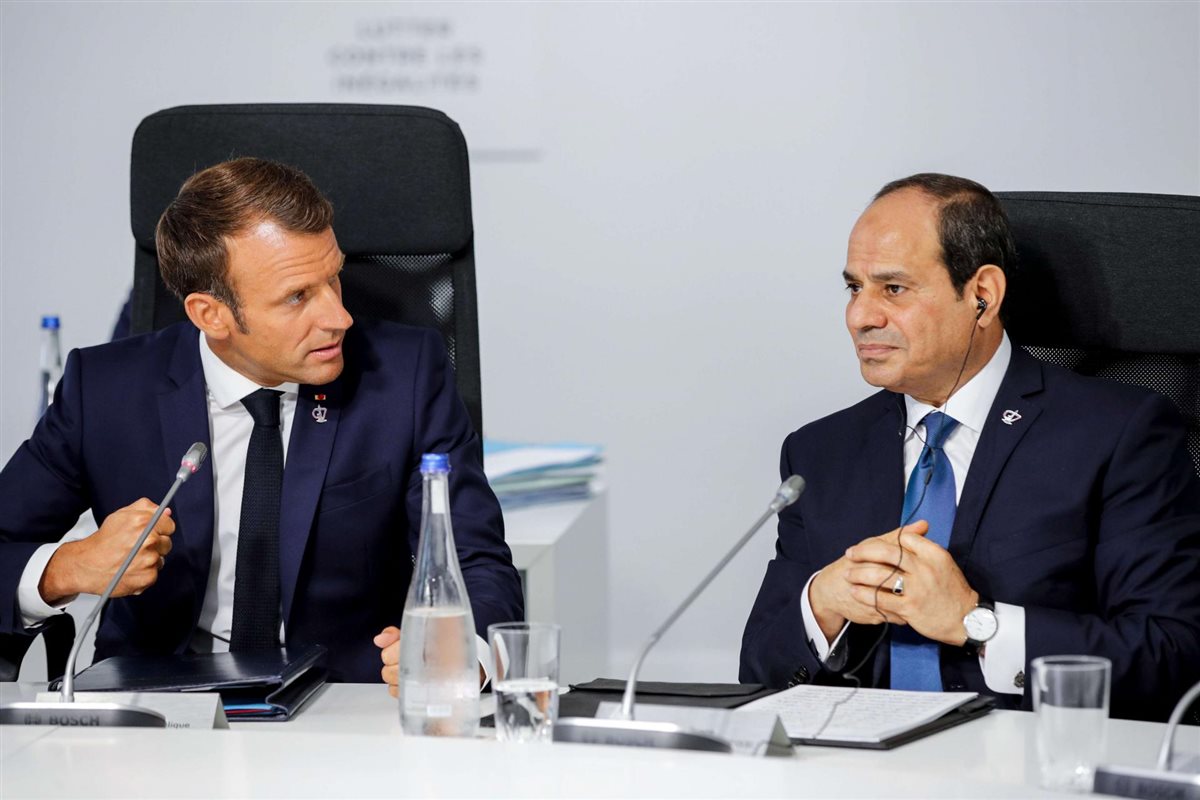 الرئيس السيسي ونظيره الفرنسي