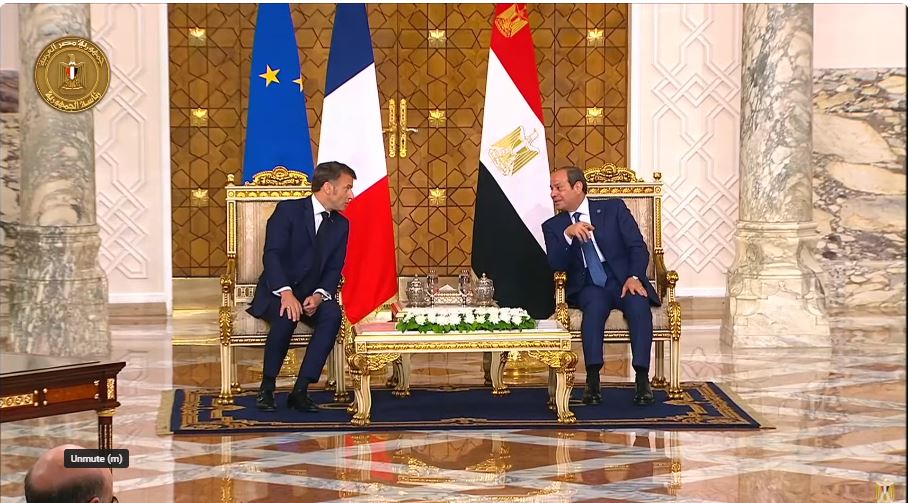 الرئيس السيسي ونظيره الفرنسي