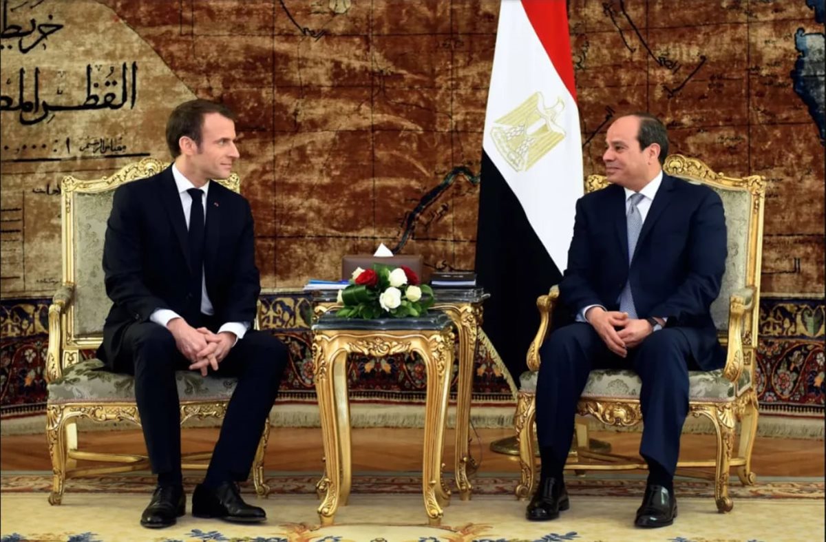 الرئيس السيسي ونظيره الفرنسي