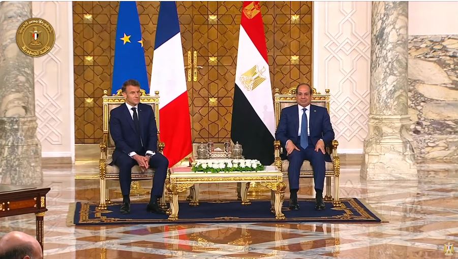 الرئيس السيسي ونظيره الفرنسي