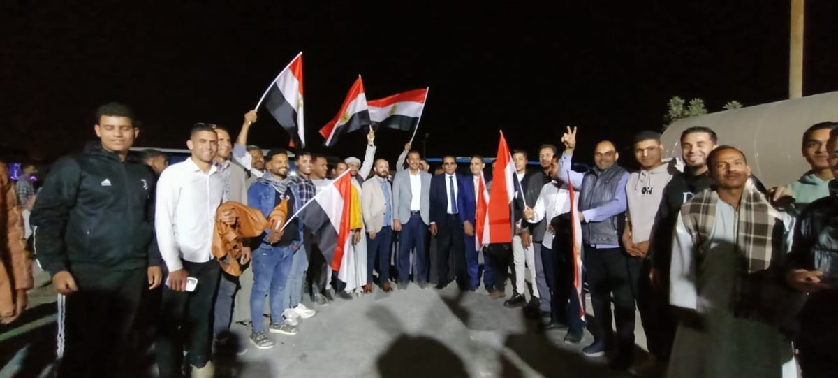 الالاف من أهالي الفيوم يحتشدون الى رفح لدعم القضية الفلسطينية
