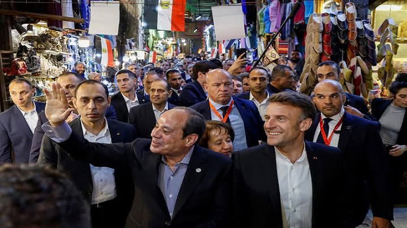 الرئيس السيسي ونظيره الفرنسي