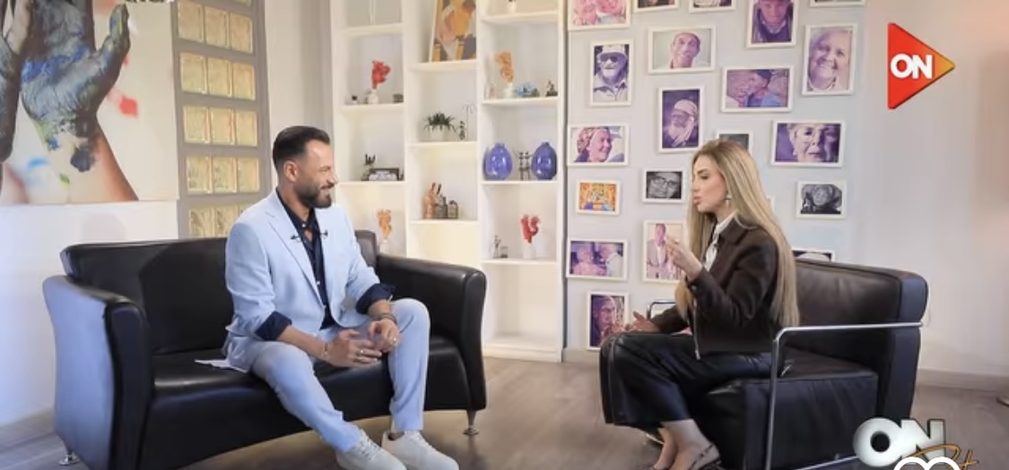 نيقولا معوض في ضيافة on set