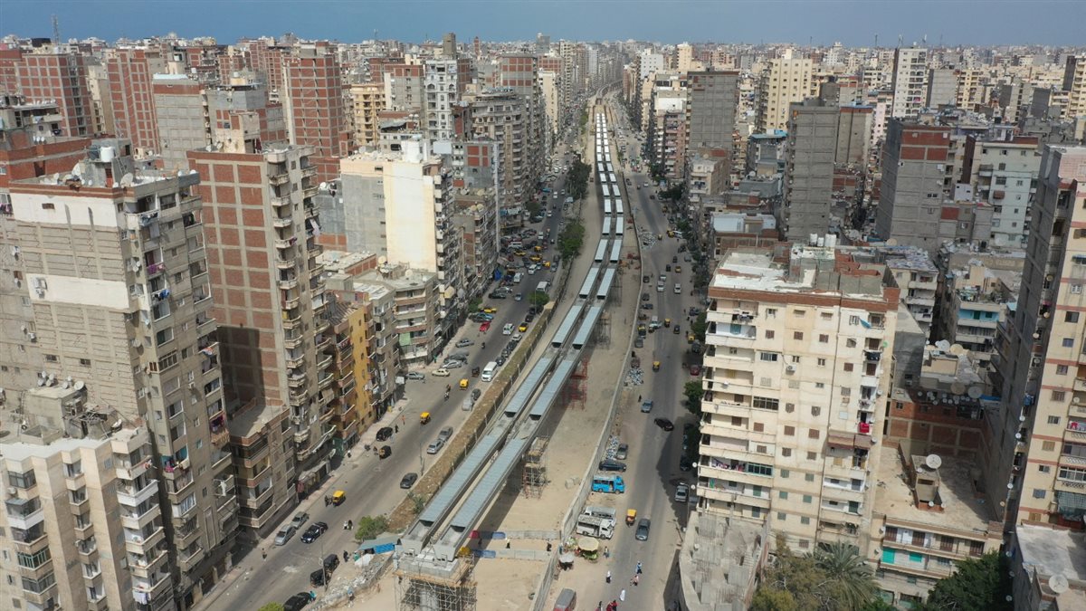 ارتفاع معدلات تنفيذ مشروع مترو قطارات أبو قير بالأسكندرية