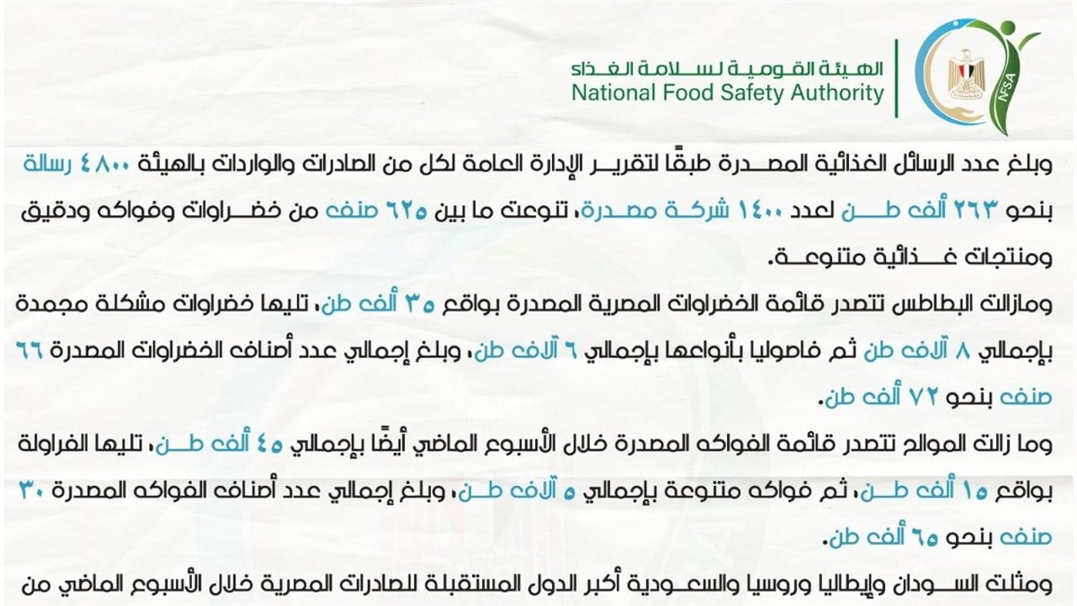 القومية لسلامة الغذاء