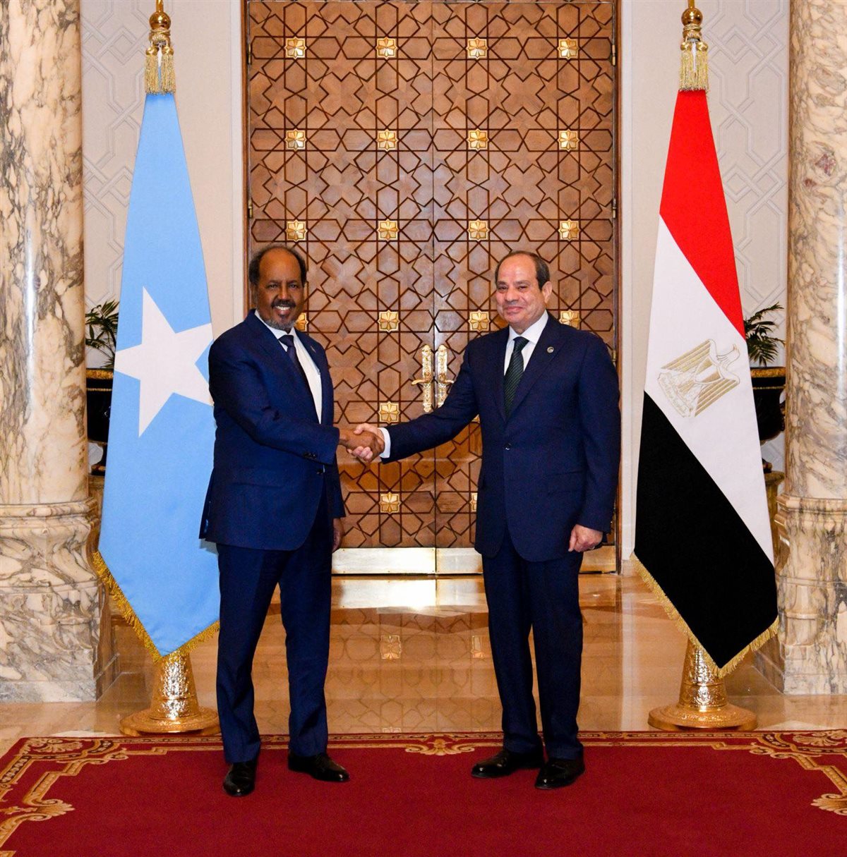 الرئيس السيسي مع نظيره الصومالي<br>&nbsp;