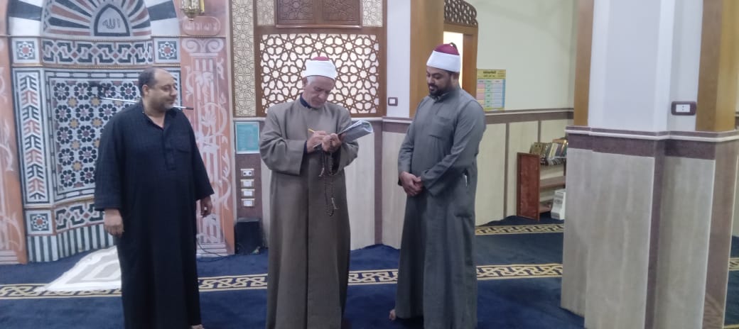 مدير أوقاف الفيوم يواصل جولاته الميدانية لمتابعة انتظام العمل بالمساجد