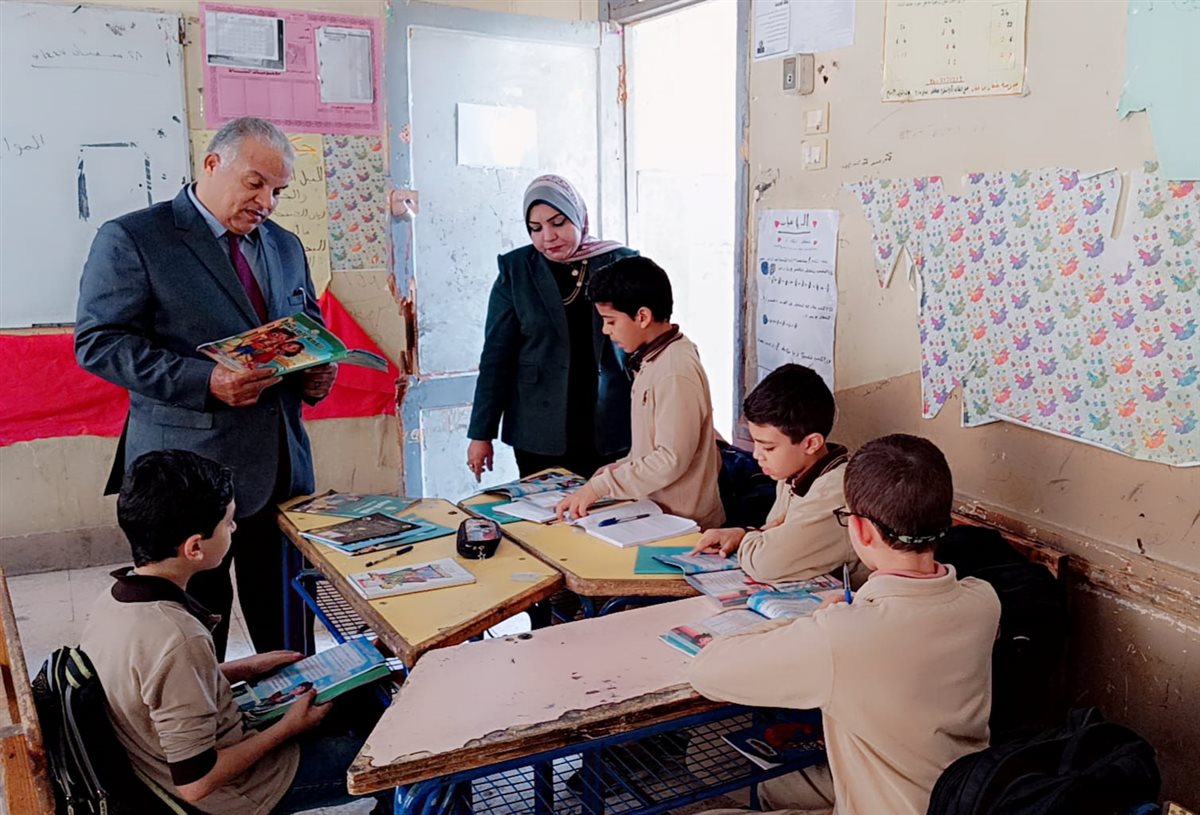 وكيل تعليم الفيوم يتابع انتظام الدراسة بمدرسة عثمان بن عفان الابتدائية&nbsp;