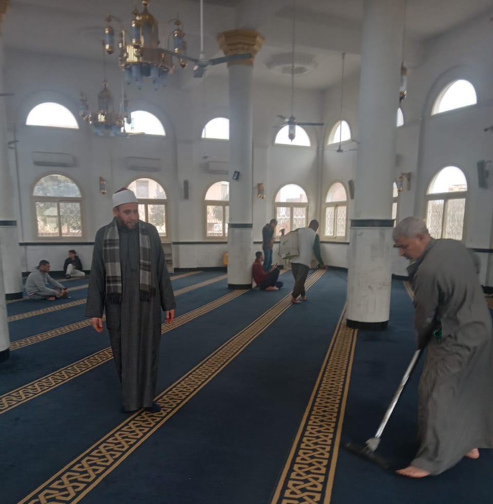 أوقاف الفيوم تواصل فعاليات حملة نظافة موسعة للمساجد استعدادًا لشهر رمضان المبارك
