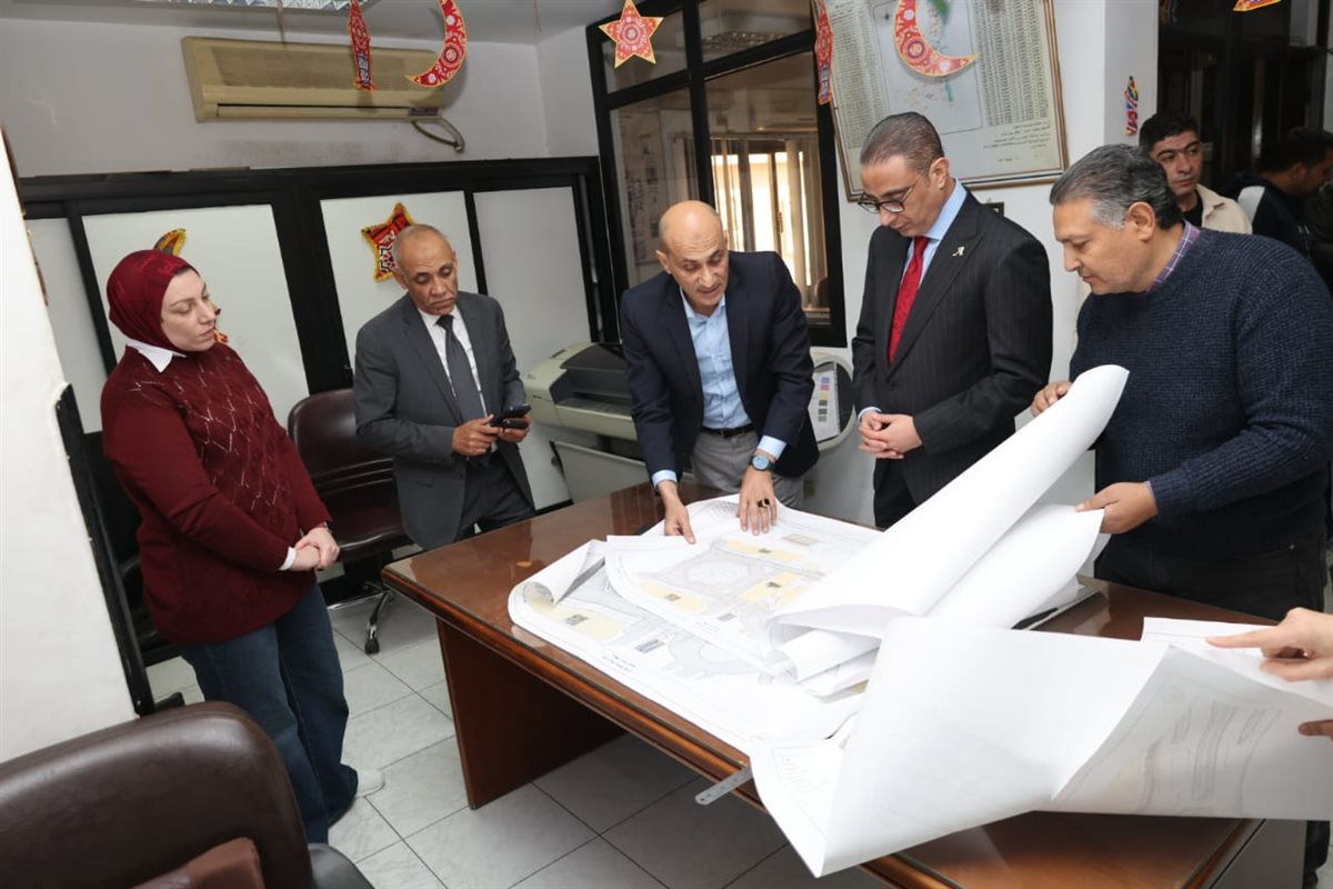 &nbsp;جانب من زيارة محافظ الجيزة لجهاز شبكات المرافق