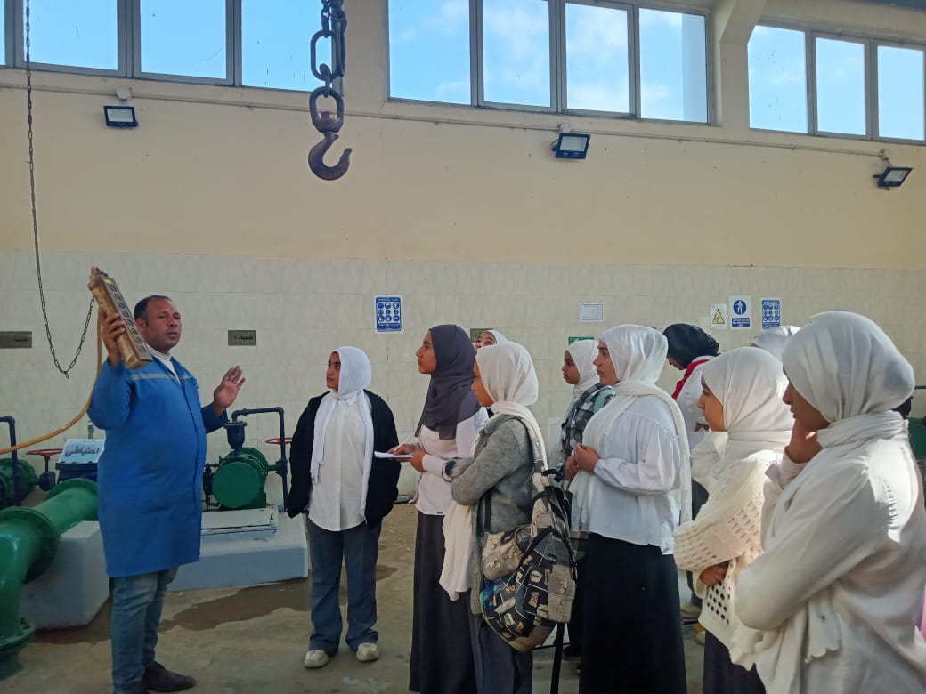 مياه الفيوم : تفتح أبواب محطاتها أمام طلاب المدارس للتعرف على مراحل تنقية مياه الشرب