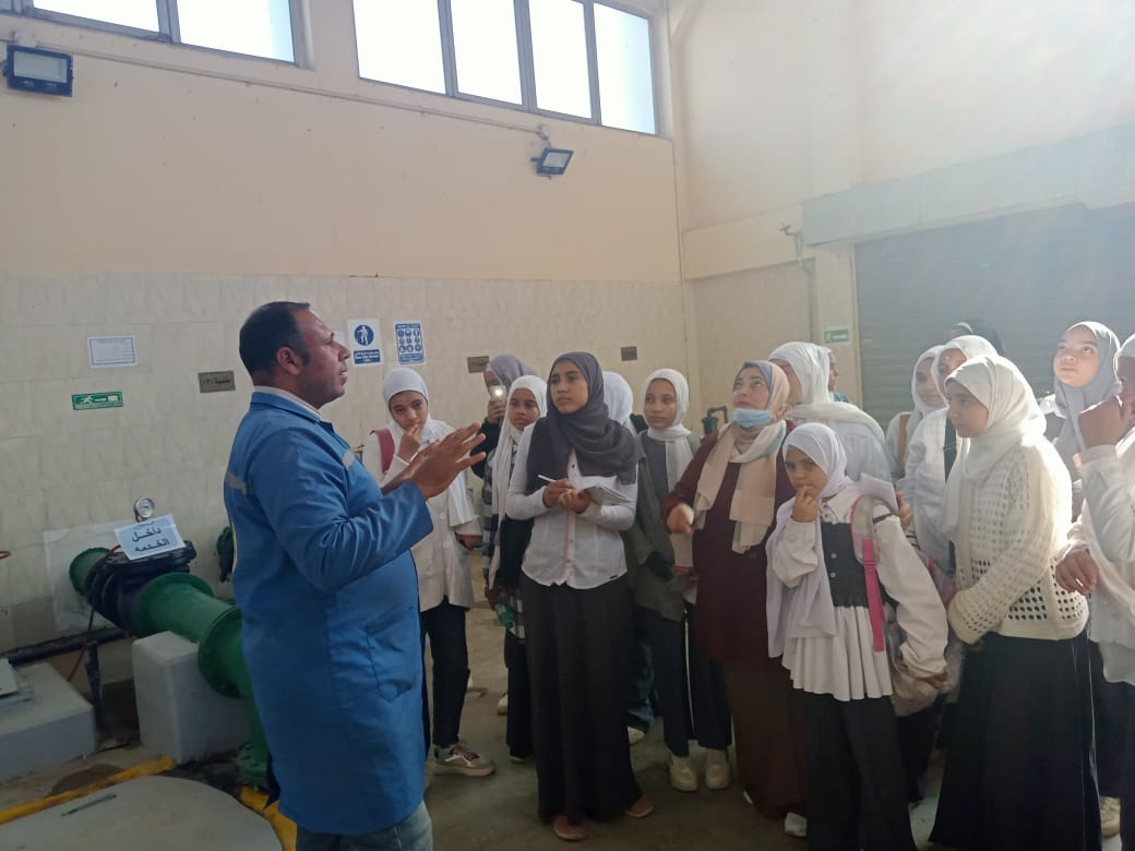 مياه الفيوم : تفتح أبواب محطاتها أمام طلاب المدارس للتعرف على مراحل تنقية مياه الشرب