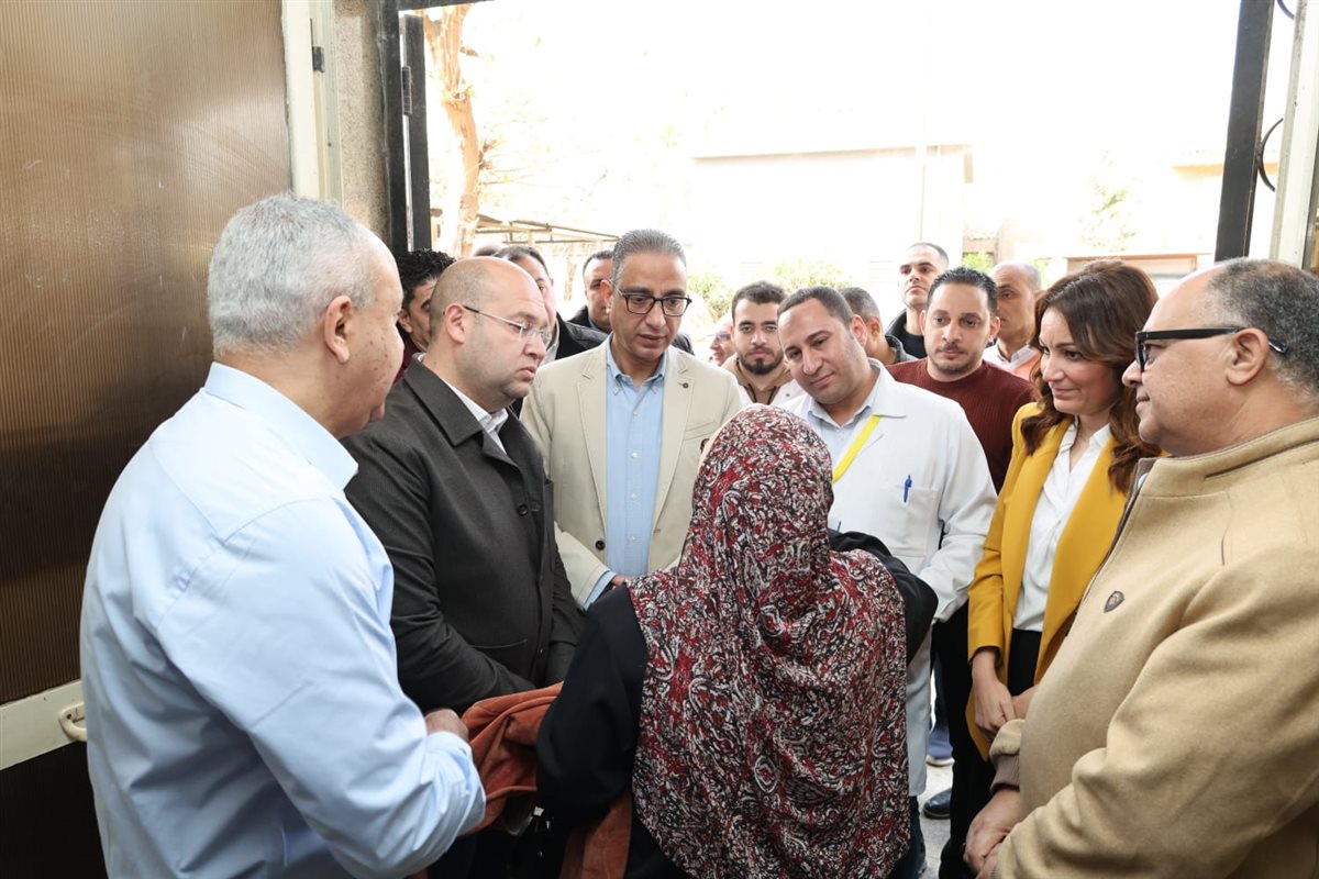 جانب من زيارة محافظ الجيزة لمستشفى البدرشين