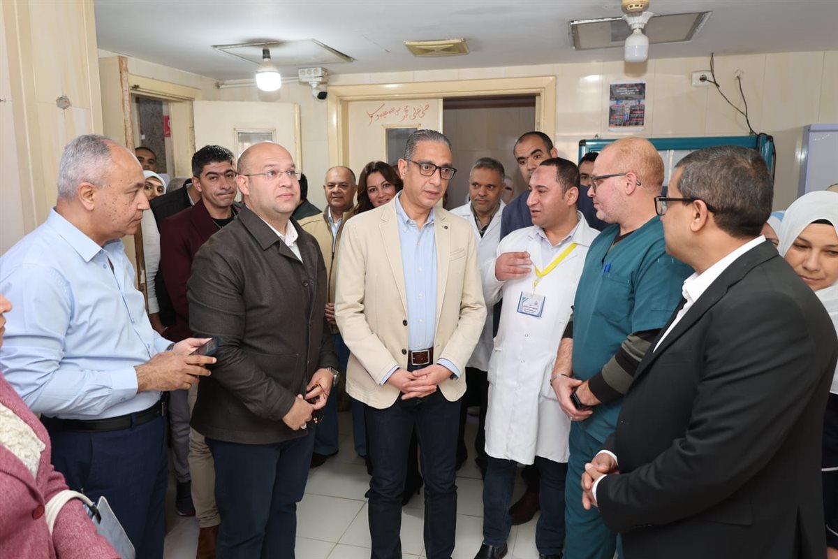 جانب من زيارة محافظ الجيزة لمستشفى البدرشين