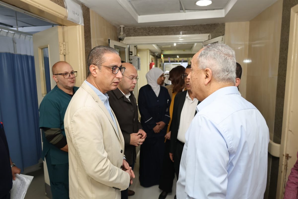 جانب من زيارة محافظ الجيزة لمستشفى البدرشين