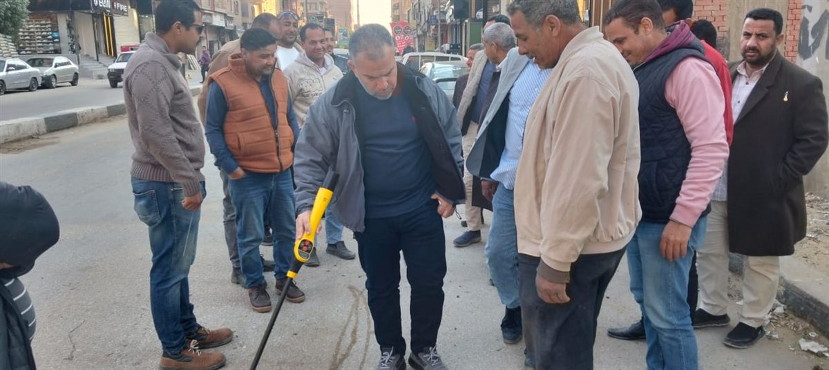 جولة ميدانية لرئيس مياه الفيوم لمتابعة مسار خط طرد الصرف الصحي بأبشواي