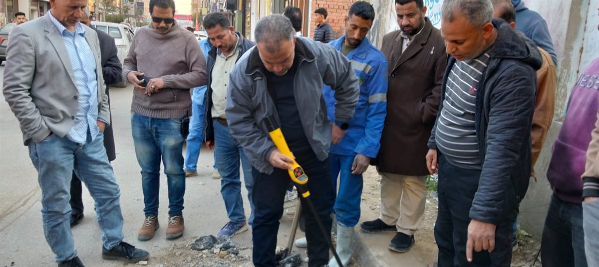 جولة ميدانية لرئيس مياه الفيوم لمتابعة مسار خط طرد الصرف الصحي بأبشواي