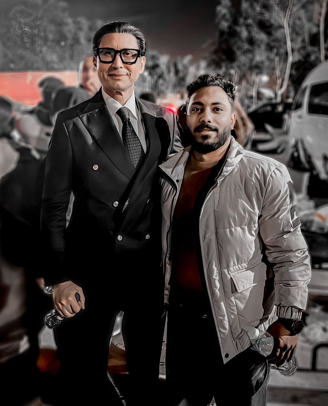أحمد عيد والزميل الصحفي عبدالعليم محمود