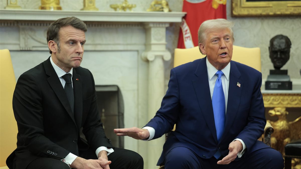 <strong>ترامب وماكرون</strong>