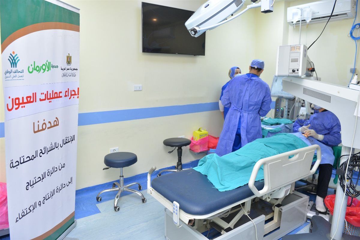 إجراء 16 عملية عيون للمرضى الغير القادرين بمحافظة الفيوم