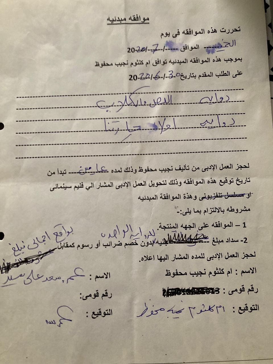 شراء حقوق روايتي أولاد حارتنا واللص والكلاب