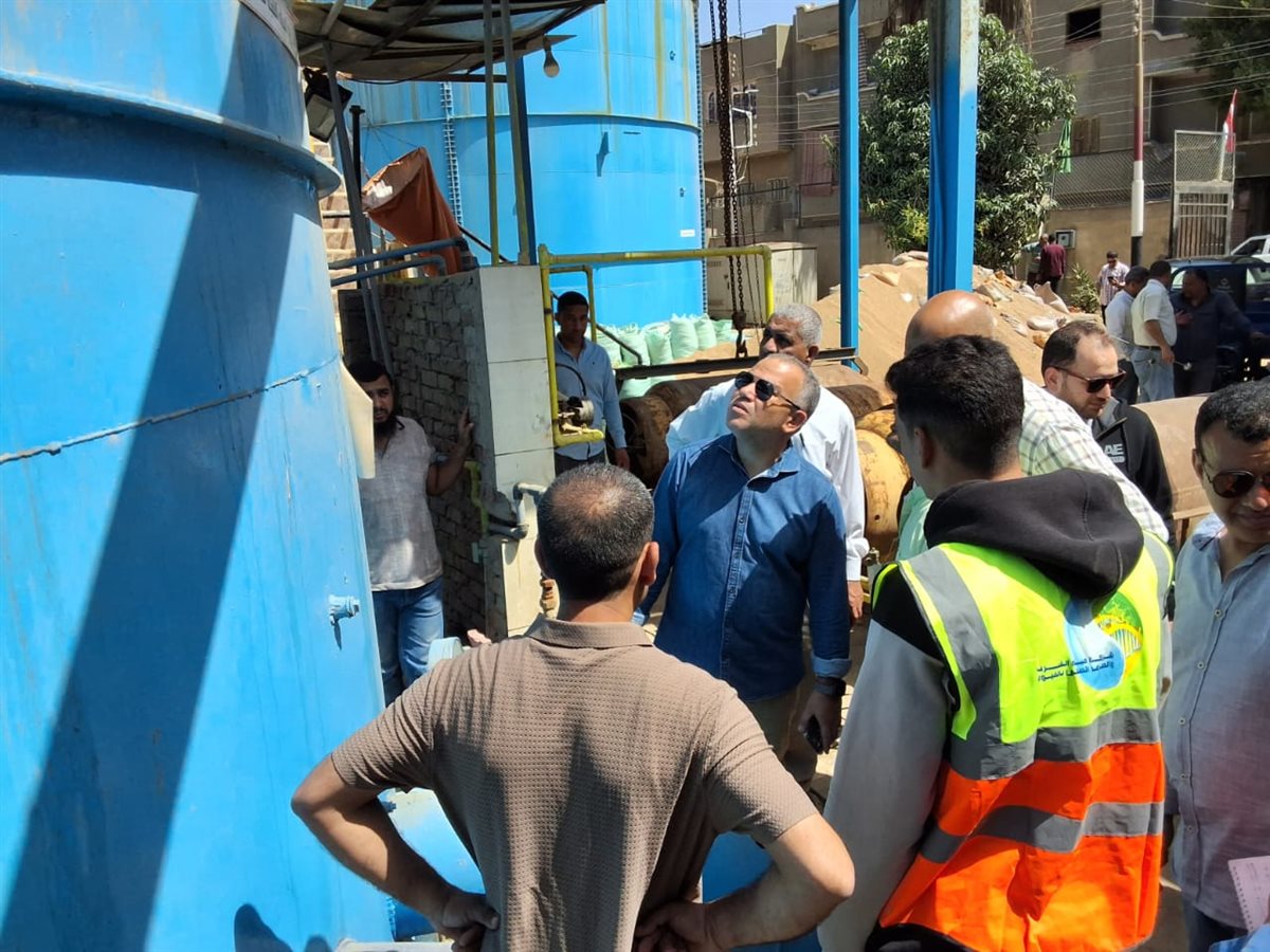 رئيس مياه الفيوم يتفقد محطة تنقية مياه الشرب