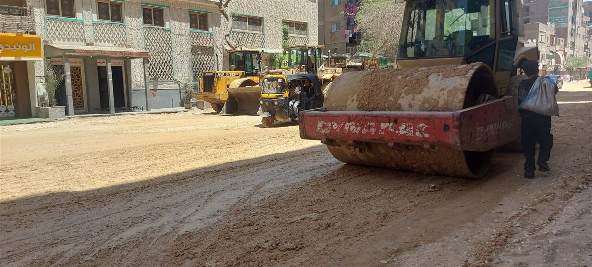 جانب من أعمال تطوير الطريق&nbsp;