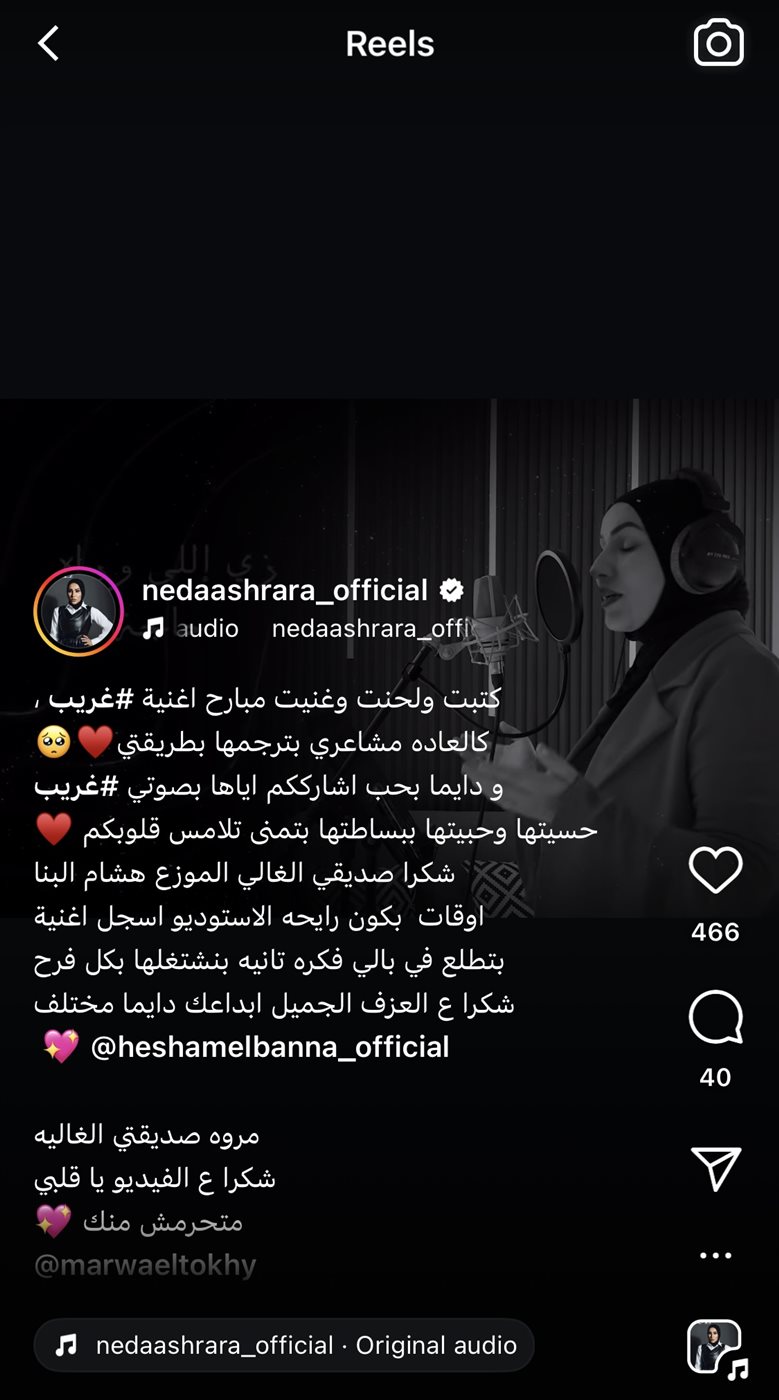 أغنية غريب للمطربة نداء شرارة